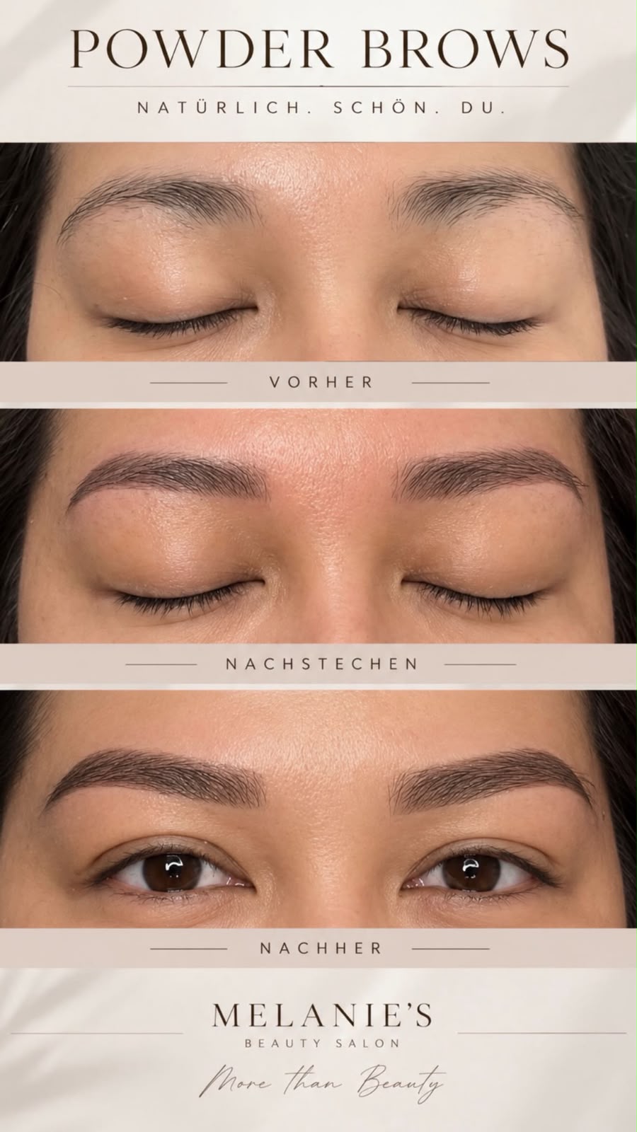 Powder Brows – Vorher und Nachher